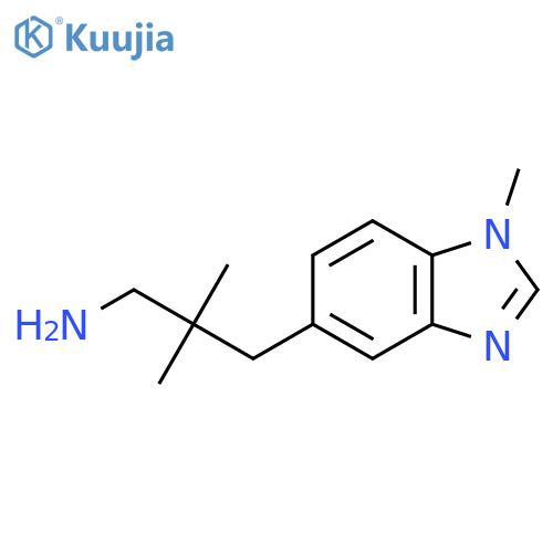 2,2-dimethyl-3-(1-methyl-1H-1,3-benzodiazol-5-yl)propan-1-amine structure