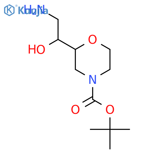 tert-butyl 2-(2-amino-1-hydroxyethyl)morpholine-4-carboxylate structure