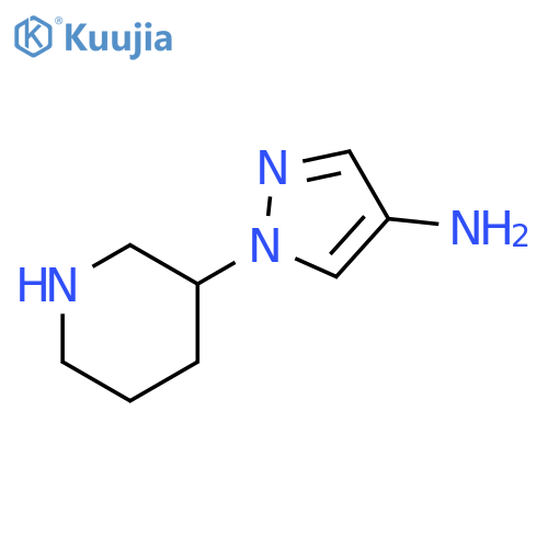 1H-Pyrazol-4-amine, 1-(3-piperidinyl)- structure