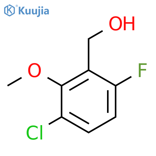 (3-Chloro-6-fluoro-2-methoxyphenyl)methanol structure