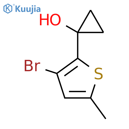 1-(3-bromo-5-methylthiophen-2-yl)cyclopropan-1-ol structure