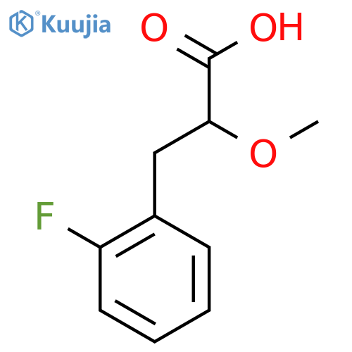 3-(2-fluorophenyl)-2-methoxypropanoic acid structure