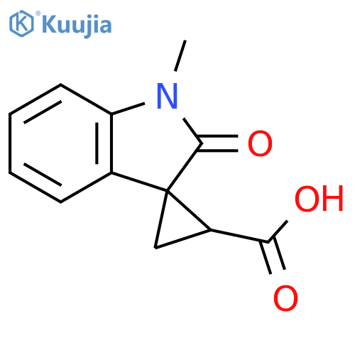 1'-methyl-2'-oxo-1',2'-dihydrospirocyclopropane-1,3'-indole-2-carboxylic acid structure