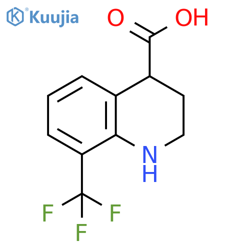 1,2,3,4-Tetrahydro-8-(trifluoromethyl)-4-quinolinecarboxylic acid structure