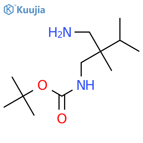 tert-butyl N-2-(aminomethyl)-2,3-dimethylbutylcarbamate structure