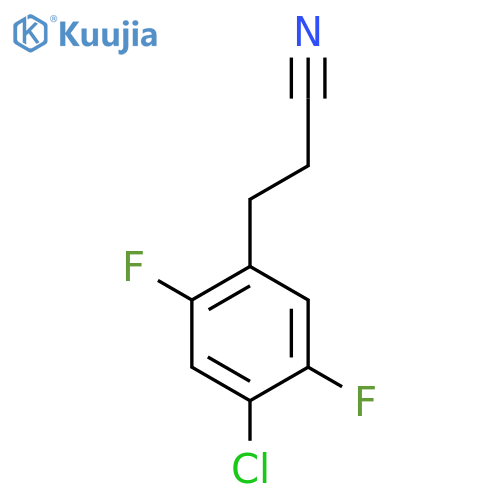 3-(4-chloro-2,5-difluorophenyl)propanenitrile structure