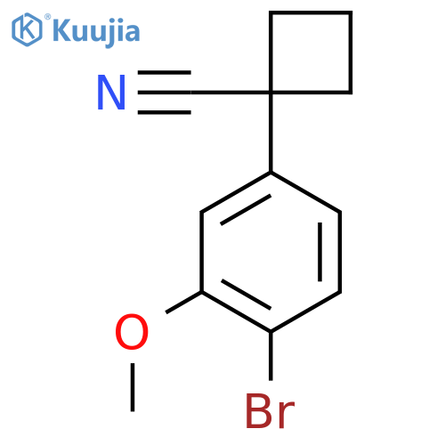 1-(4-bromo-3-methoxyphenyl)cyclobutane-1-carbonitrile structure