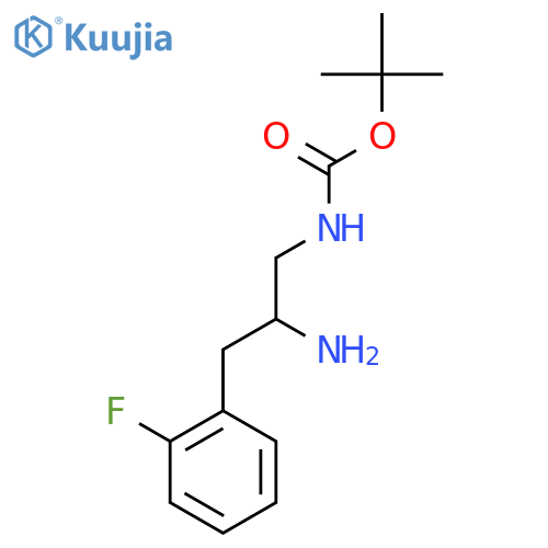 tert-butyl N-2-amino-3-(2-fluorophenyl)propylcarbamate structure
