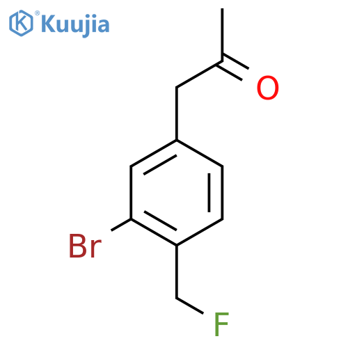 1-(3-Bromo-4-(fluoromethyl)phenyl)propan-2-one structure