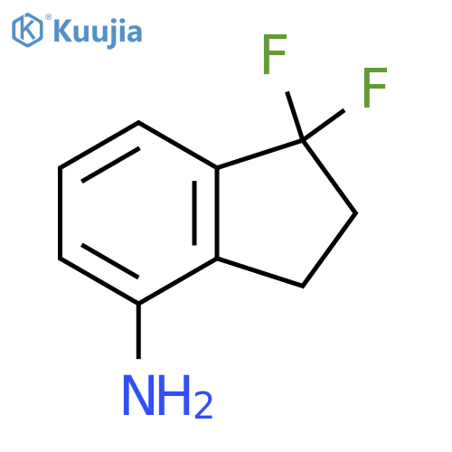 1,\u200b1-\u200bDifluoro-\u200b2,\u200b3-\u200bdihydro-\u200b1H-\u200binden-\u200b4-\u200bamine structure