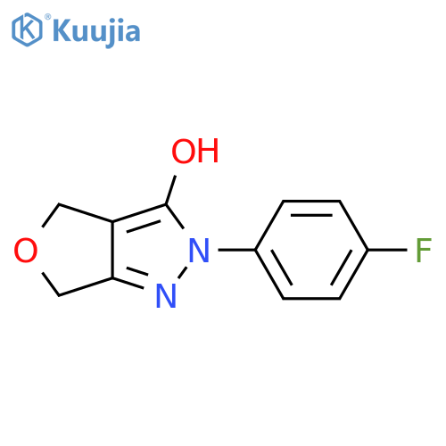 4H-Furo[3,4-c]pyrazol-3-ol, 2-(4-fluorophenyl)-2,6-dihydro- structure