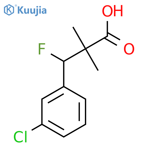 3-(3-Chlorophenyl)-3-fluoro-2,2-dimethylpropanoic acid structure