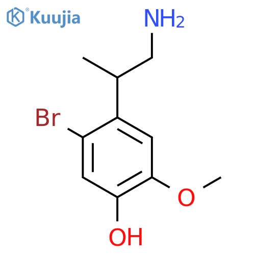 4-(1-aminopropan-2-yl)-5-bromo-2-methoxyphenol structure