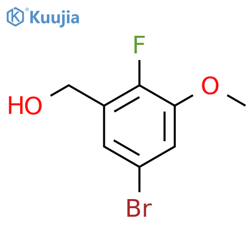 5-Bromo-2-fluoro-3-methoxybenzyl alcohol structure