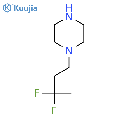 1-(3,3-difluorobutyl)piperazine structure