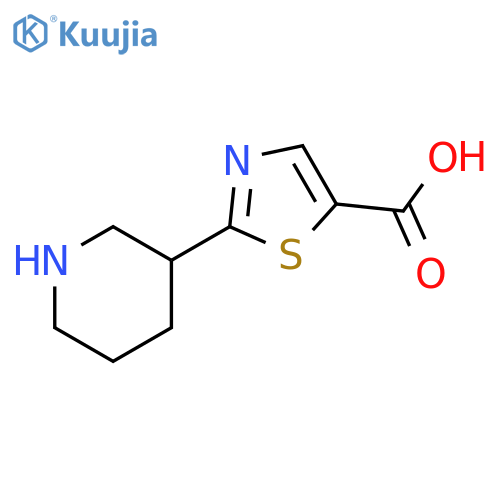 2-(piperidin-3-yl)-1,3-thiazole-5-carboxylic acid structure