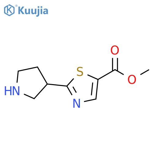 Methyl 2-pyrrolidin-3-yl-1,3-thiazole-5-carboxylate structure