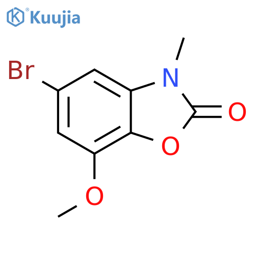 5-bromo-7-methoxy-3-methyl-1,3-benzoxazol-2-one structure