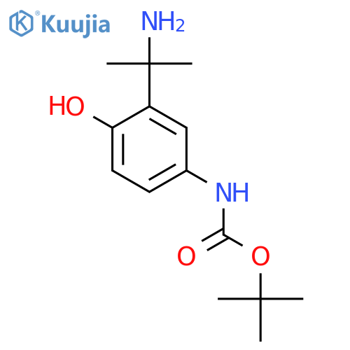 tert-butyl N-3-(2-aminopropan-2-yl)-4-hydroxyphenylcarbamate structure