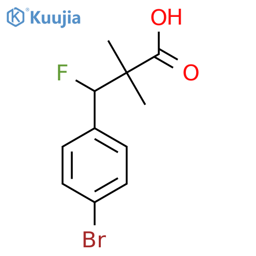 3-(4-Bromophenyl)-3-fluoro-2,2-dimethylpropanoic acid structure