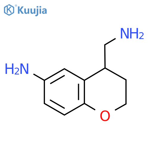 4-(aminomethyl)-3,4-dihydro-2H-1-benzopyran-6-amine structure