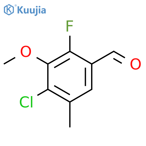 4-Chloro-2-fluoro-3-methoxy-5-methylbenzaldehyde structure