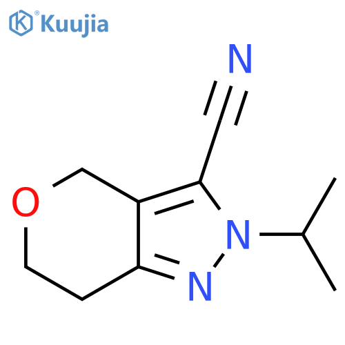 2-Isopropyl-2,4,6,7-tetrahydropyrano[4,3-c]pyrazole-3-carbonitrile structure