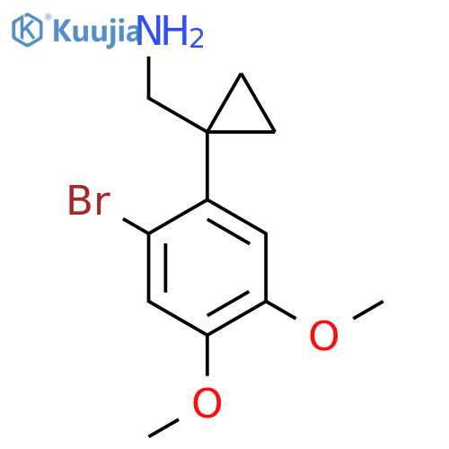 1-(2-bromo-4,5-dimethoxyphenyl)cyclopropylmethanamine structure