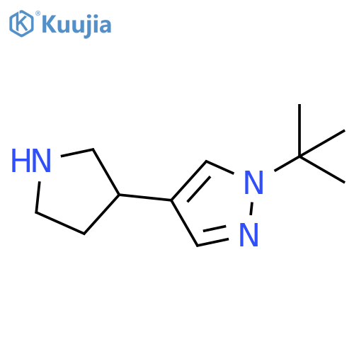 1-tert-butyl-4-(pyrrolidin-3-yl)-1H-pyrazole structure