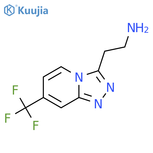 2-(7-(Trifluoromethyl)-[1,2,4]triazolo[4,3-a]pyridin-3-yl)ethan-1-amine structure