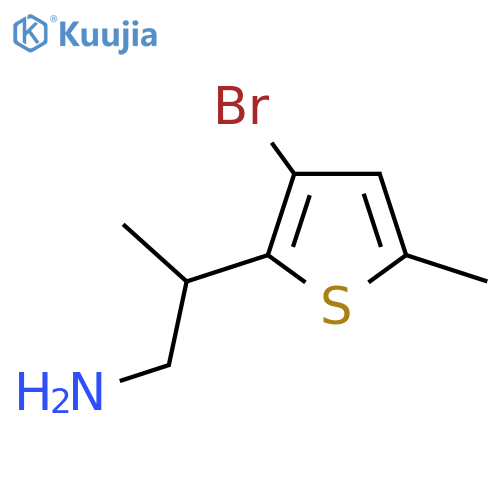 2-(3-bromo-5-methylthiophen-2-yl)propan-1-amine structure