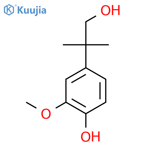 4-(1-hydroxy-2-methylpropan-2-yl)-2-methoxyphenol structure