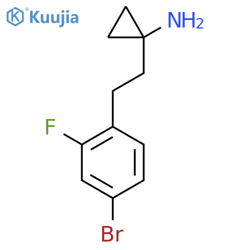 1-2-(4-bromo-2-fluorophenyl)ethylcyclopropan-1-amine structure