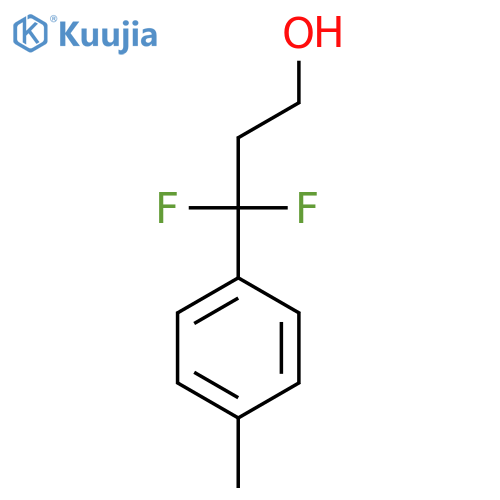 3,3-difluoro-3-(4-methylphenyl)propan-1-ol structure