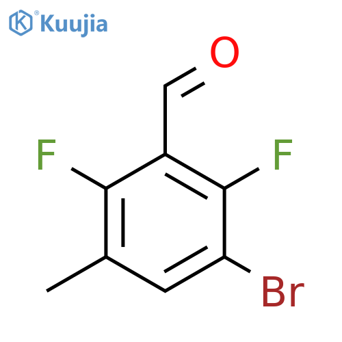 3-Bromo-2,6-difluoro-5-methylbenzaldehyde structure
