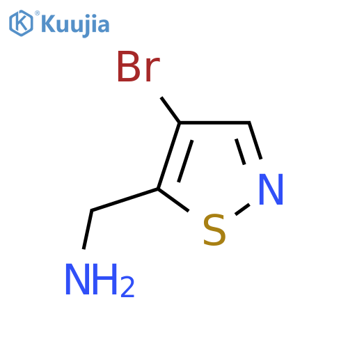 (4-Bromo-1,2-thiazol-5-yl)methanamine structure