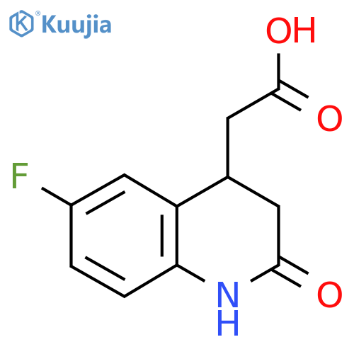2-(6-Fluoro-2-oxo-1,2,3,4-tetrahydroquinolin-4-yl)acetic acid structure