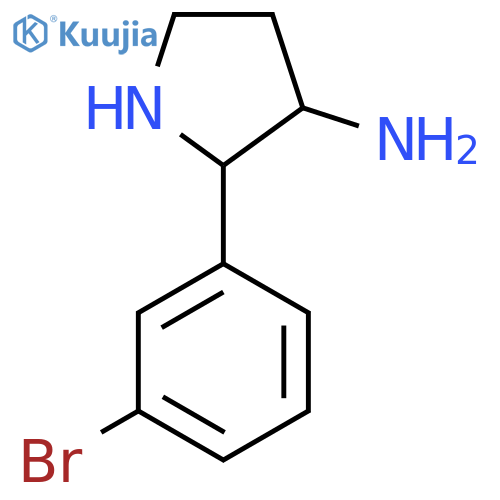 2-(3-Bromophenyl)pyrrolidin-3-amine structure