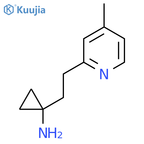 1-2-(4-methylpyridin-2-yl)ethylcyclopropan-1-amine structure