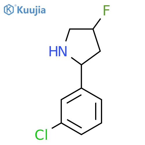 2-(3-Chlorophenyl)-4-fluoropyrrolidine structure