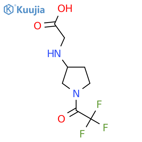 2-{[1-(Trifluoroacetyl)pyrrolidin-3-yl]amino}acetic acid structure