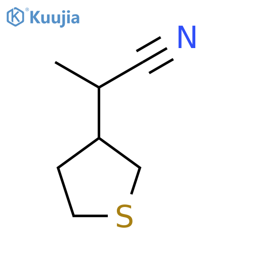 2-(thiolan-3-yl)propanenitrile structure