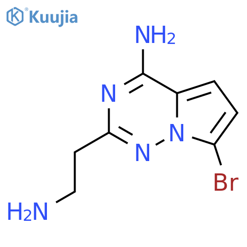 2-(2-Aminoethyl)-7-bromopyrrolo[2,1-f][1,2,4]triazin-4-amine structure