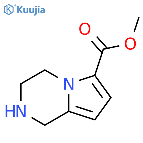 methyl 1H,2H,3H,4H-pyrrolo[1,2-a]pyrazine-6-carboxylate structure