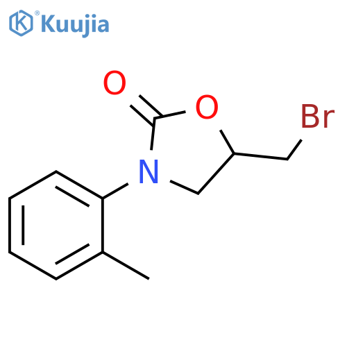 2-Oxazolidinone, 5-(bromomethyl)-3-(2-methylphenyl)- structure