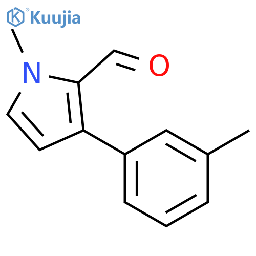 1-methyl-3-(3-methylphenyl)-1H-pyrrole-2-carbaldehyde structure