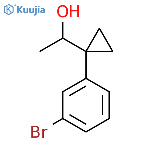 1-1-(3-bromophenyl)cyclopropylethan-1-ol structure