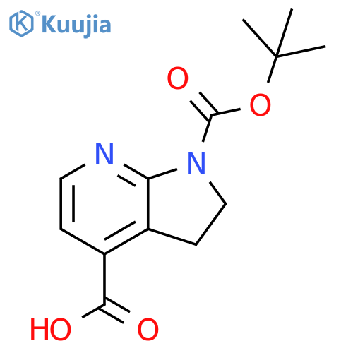 1-[(tert-butoxy)carbonyl]-1H,2H,3H-pyrrolo[2,3-b]pyridine-4-carboxylic acid structure