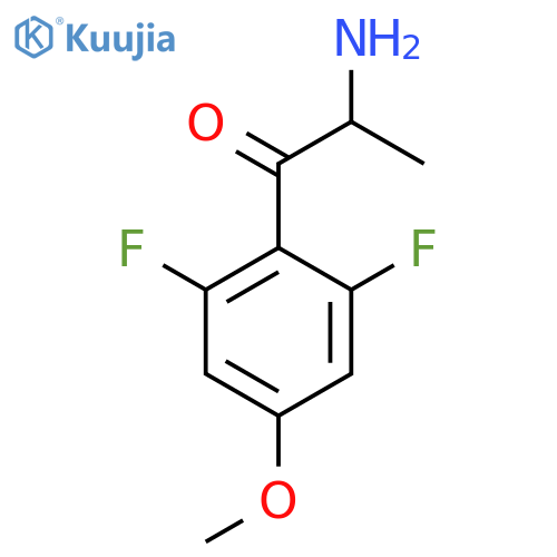 2-amino-1-(2,6-difluoro-4-methoxyphenyl)propan-1-one structure