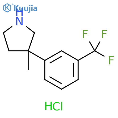 3-methyl-3-3-(trifluoromethyl)phenylpyrrolidine hydrochloride structure
